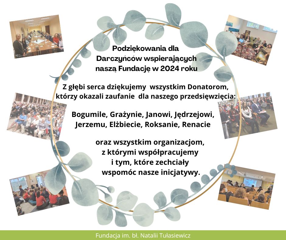Read more about the article Podziękowania dla naszych Darczyńców